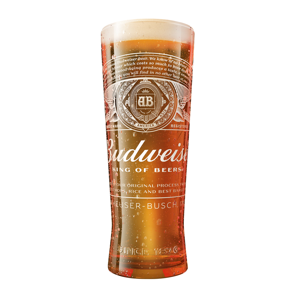 Budweiser Glass 12oz (1,116 pcs per pallet)